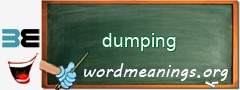 WordMeaning blackboard for dumping